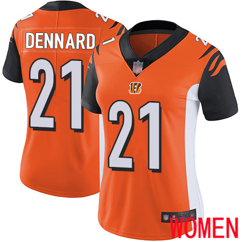 Cincinnati Bengals Limited Orange Women Darqueze Dennard Alternate Jersey NFL Footballl #21 Vapor Untouchable